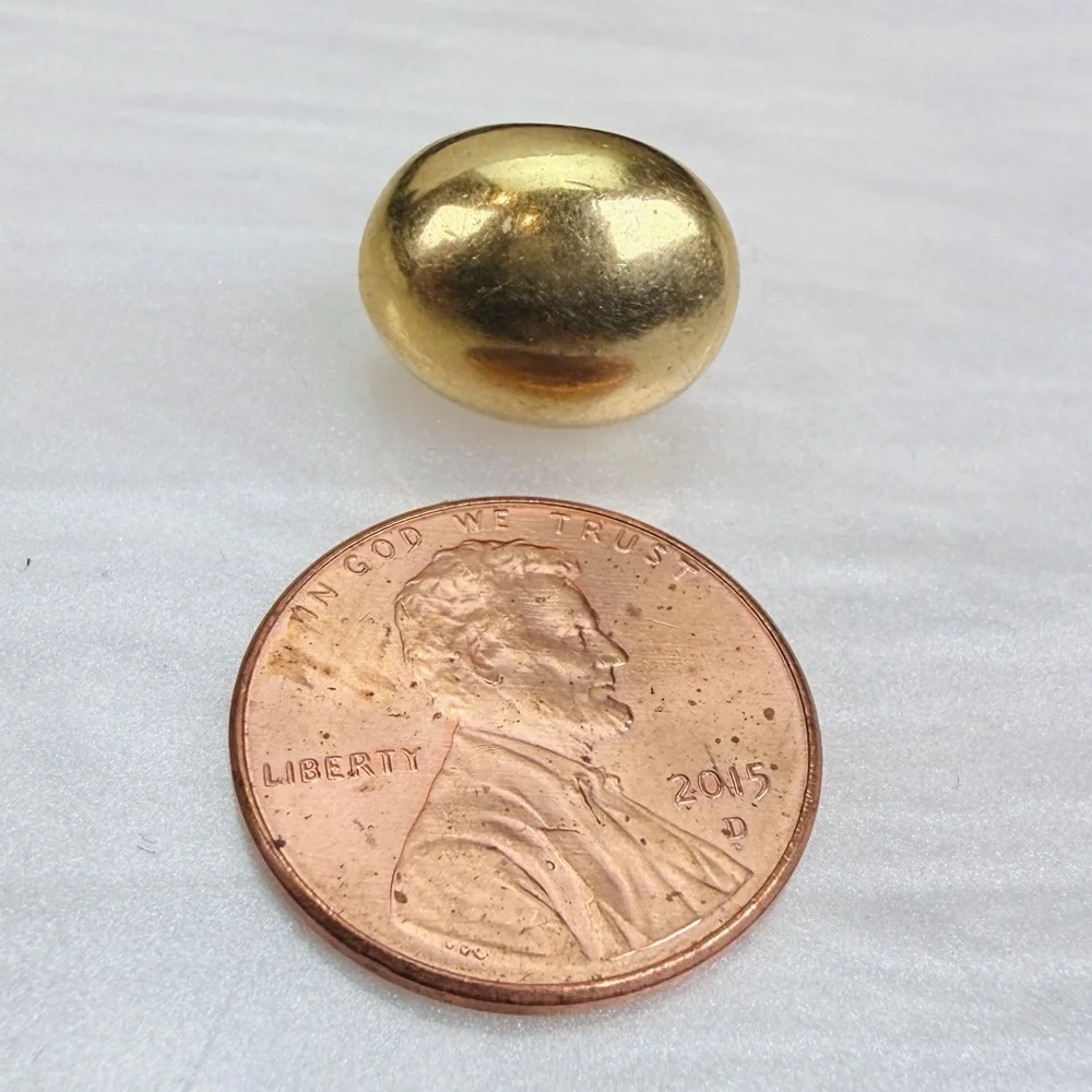 Vintage Aged Goldtone Minimalist Stud Pierced Earrings